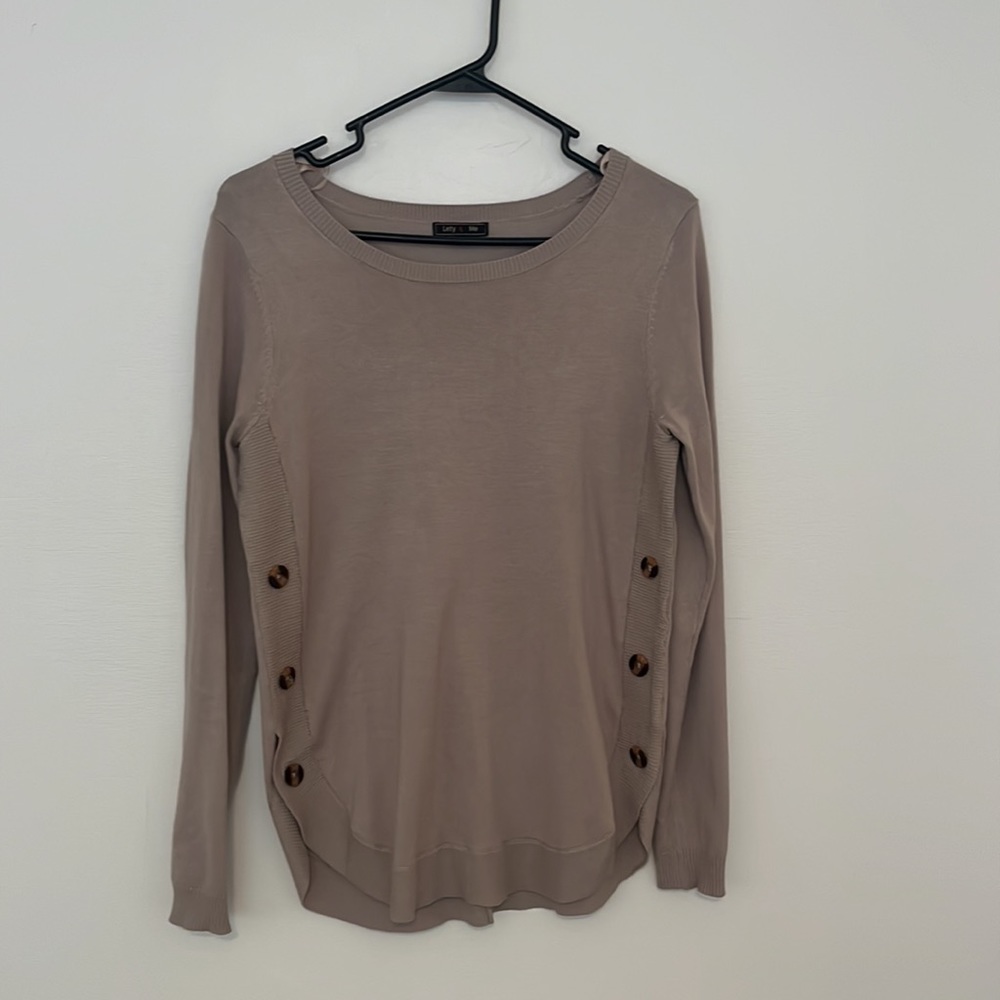 Lety & Me December Button Detail Sweater - Picture 2 of 6